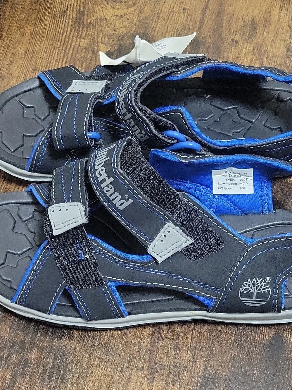 Timberland Kids' Blue & Black Outdoor Sandals